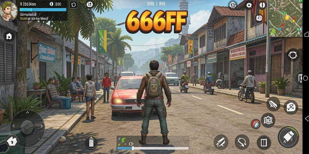 Gameplay menampilkan karakter yang berinteraksi dalam lingkungan virtual.