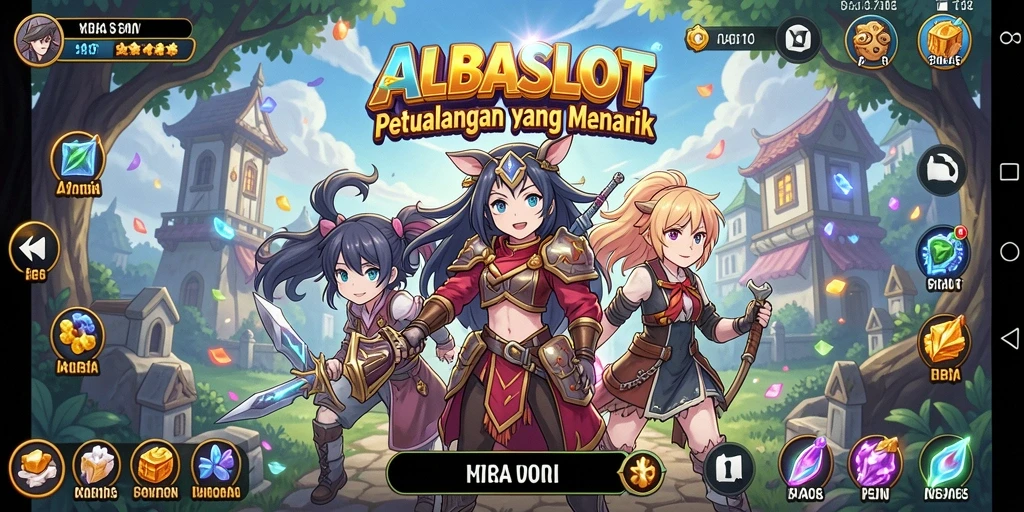 Tampilan seru gameplay <strong>ALBASLOT</strong> yang penuh aksi dan karakter menarik.