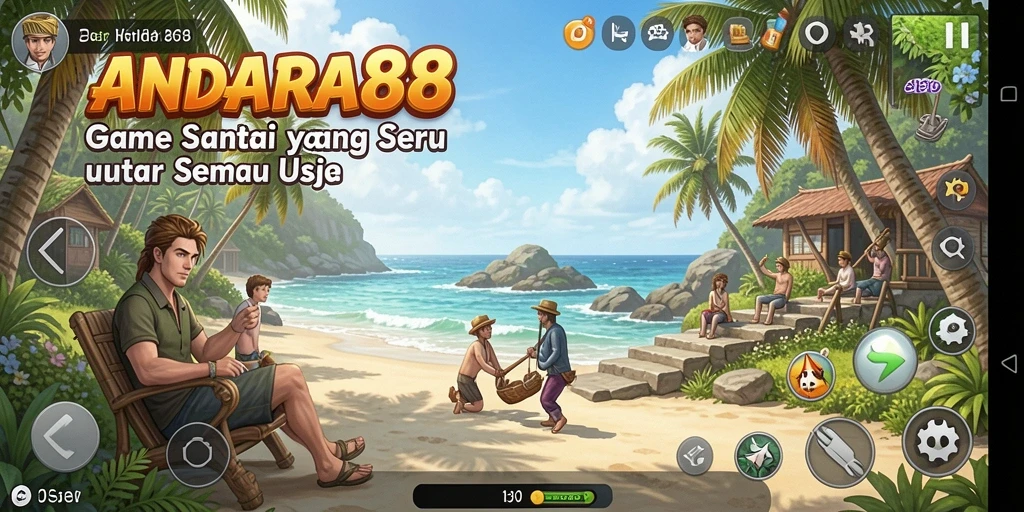 Screenshot menunjukkan gameplay seru ANDARA88 dengan karakter dan tantangan menarik.