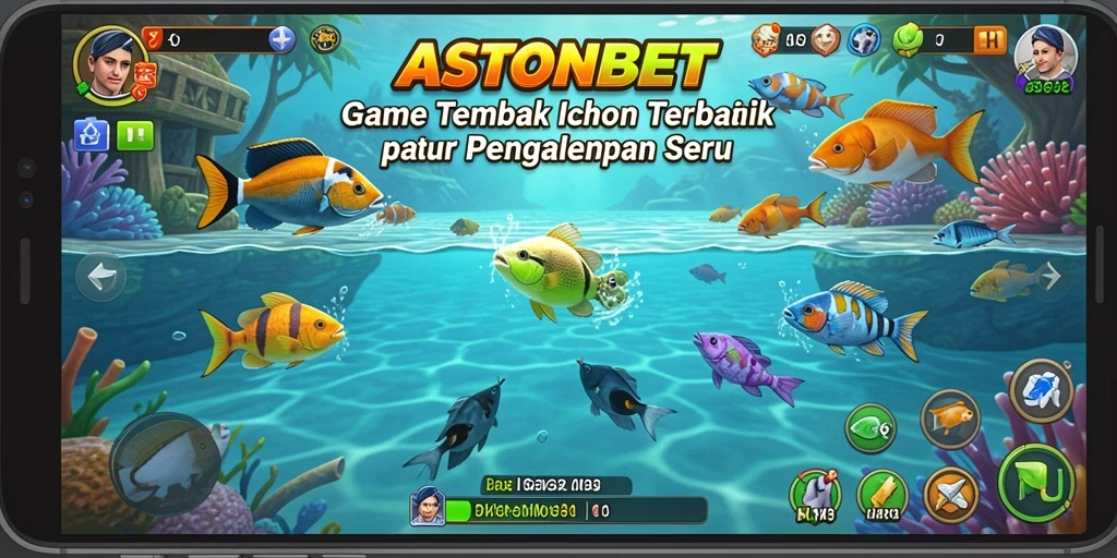 Tampilan menarik dari gameplay Tembak Ikan di ASTONBET.