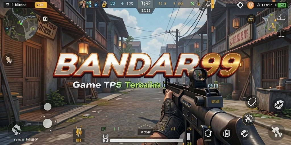 Screenshot dari gameplay BANDAR99 menampilkan aksi tembak-menembak yang seru.