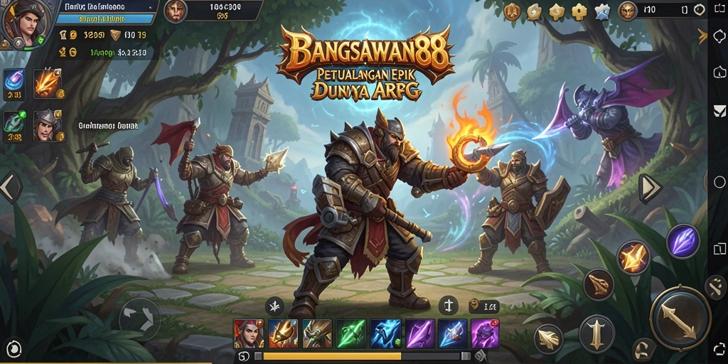 Menampilkan aksi seru dalam gameplay ARPG BANGSAWAN88.