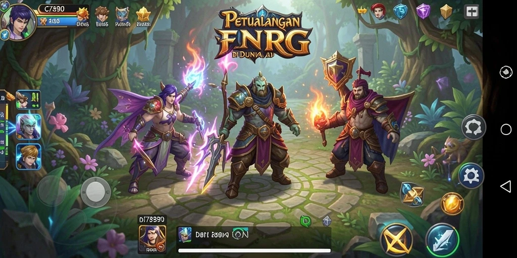 Tampilan dinamis pertarungan RPG yang mendebarkan di C7890.