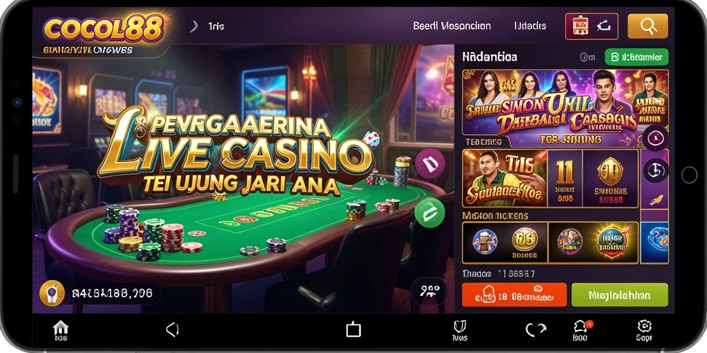 Tampilan game COCOL88 dengan dealer live yang interaktif.