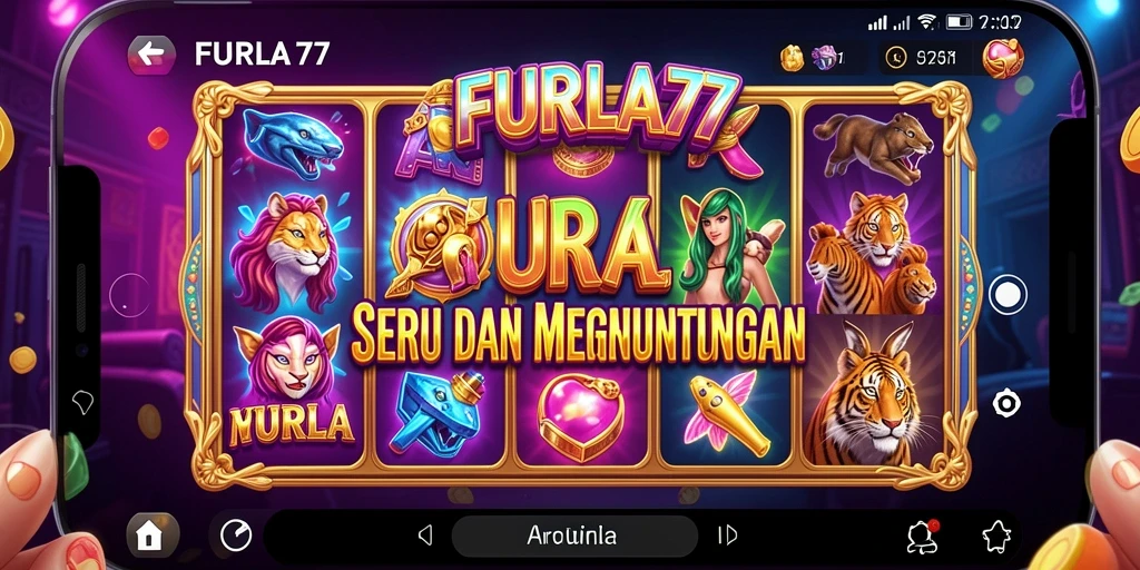 Tampilan utama gameplay FURLA77 yang memukau dan penuh warna.