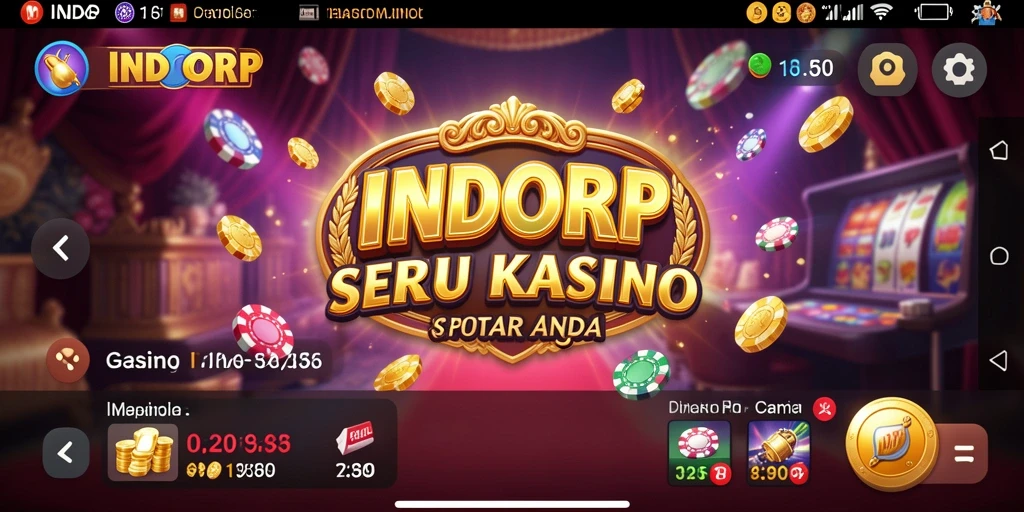 Tampilan gameplay menarik dari INDORP dengan berbagai pilihan permainan Kasino.