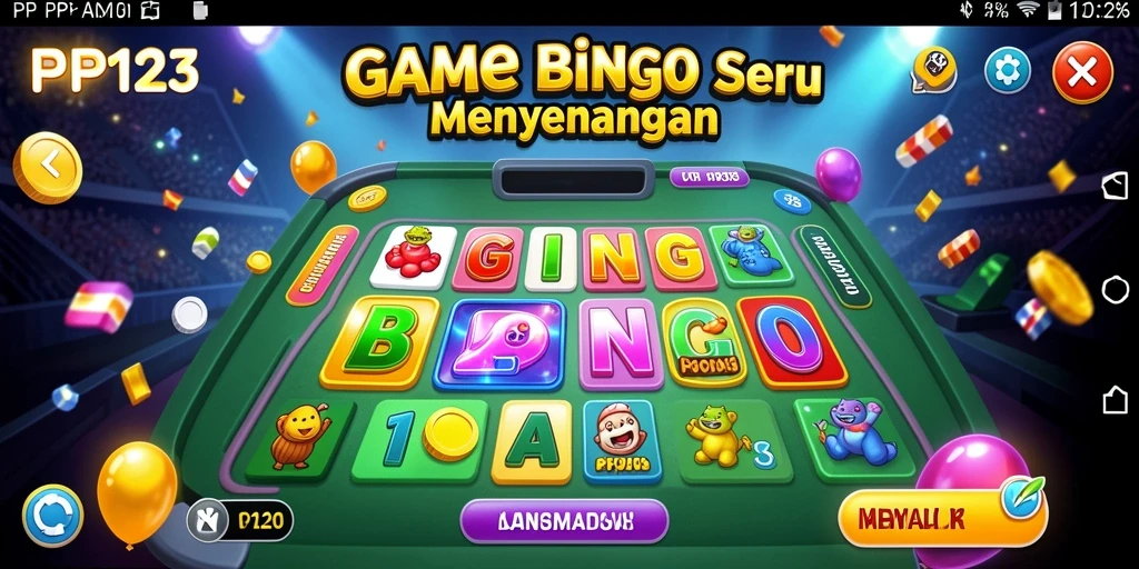 Tampilan gameplay seru dari PP123 dengan kartu Bingo yang menarik.