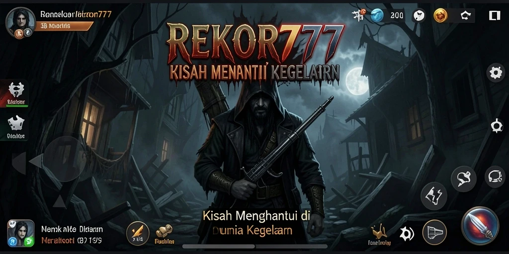 Tangkapan layar menunjukkan suasana mencekam dalam gameplay Horror REKOR777.