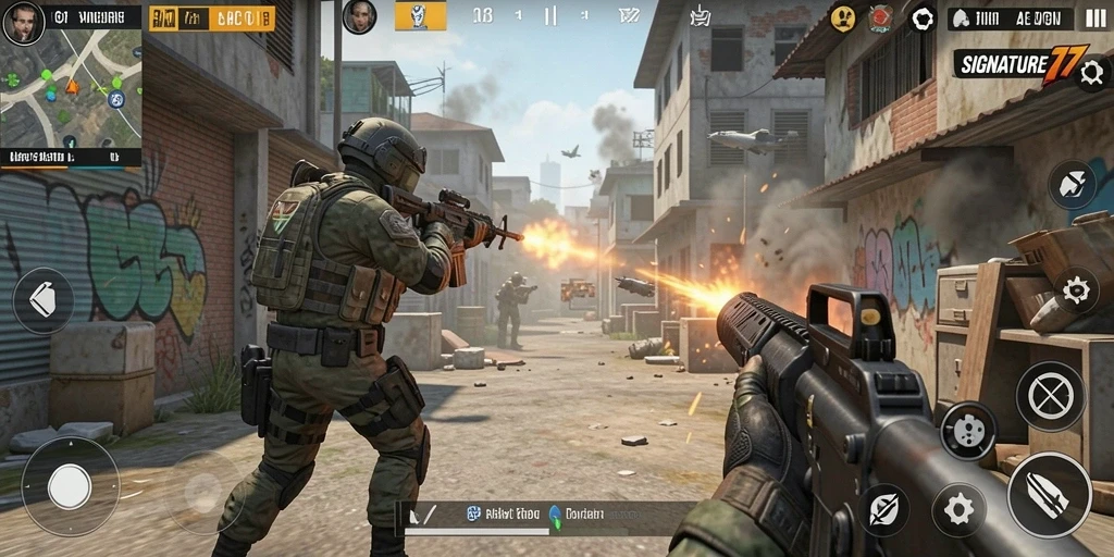 Tampilan gameplay SIGNATURE77 yang mendebarkan dan penuh aksi.