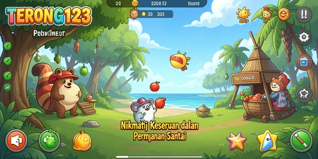 Tampilan permainan <strong>TERONG123</strong> yang penuh warna dan menyenangkan.