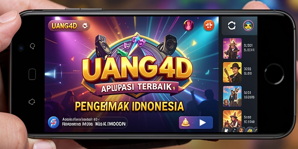 Tampilan screenshot UANG4D menampilkan berbagai lagu dan fitur interaktif.