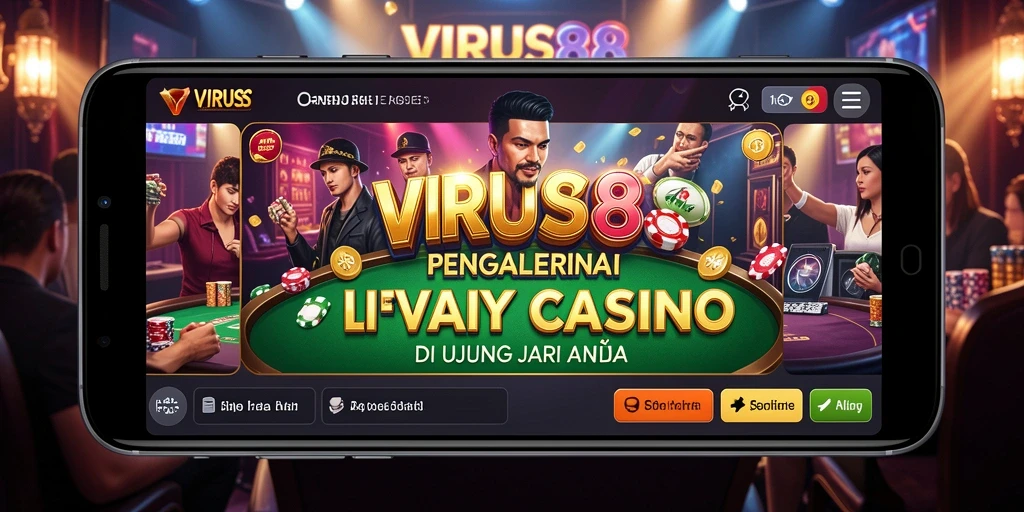 Tampilan gameplay Live Casino yang menarik di VIRUS88.