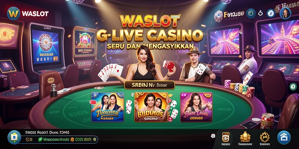 Gameplay Live Casino yang memikat di WASLOT, interaksi langsung dengan dealer.