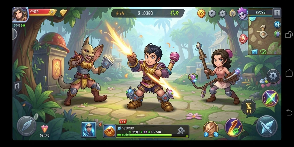 Tangkapan layar utama YYRR yang menunjukkan keseruan gameplay yang menyenangkan.